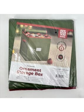 Zober Ornament Storage Box Green Organization Christmas Holiday Home